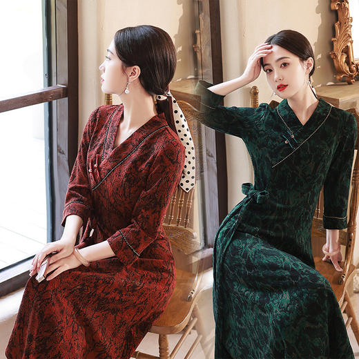 ML2292 经典旗袍连衣裙 商品图3