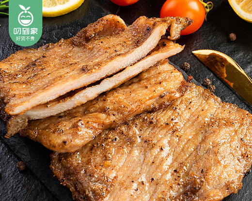 【预售-12月22日配送】新航道黑椒猪排/1包（约8片，共800g）生产日期：25年9月 商品图1