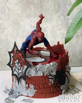 【超级英雄蜘蛛侠】翻糖鲜果蛋糕