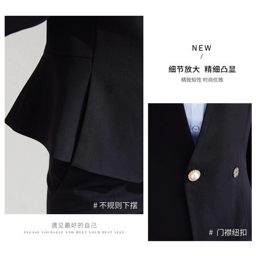 【西服上衣+西裤】罗蒙秋季新款女士套装商务通勤职业正装两件套女 商品图3