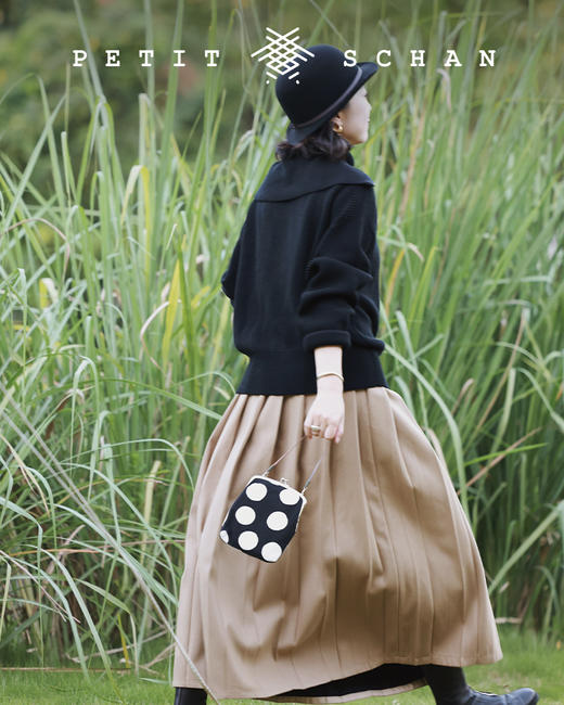 PETIT SCHAN小闪 CLO#122 Autumn dance秋舞 日本进口羊毛混纺面料法式经典压褶百褶裙 商品图9