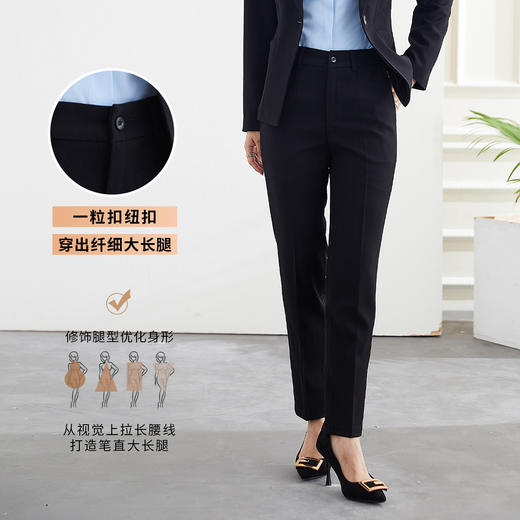 【西服外套+西裤】罗蒙秋季新款女士套装职业OL商务通勤两件套女 商品图5