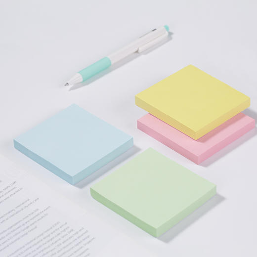 齐心 D6002 办公必备系列易事贴告示贴便利贴便条纸便笺支标签纸标记纸 3X3英寸4色随机配色出 商品图2