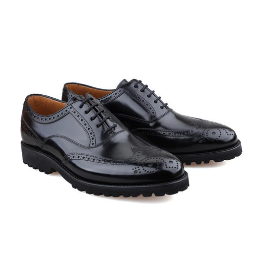 断码特价43码&46码——西班牙原产男士翼型雕花布洛克牛津正装鞋莫扎特 MOZART II-黑色(超轻舒适款) 商品图4