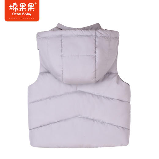 商场同款棉果果冬季男童大朵绒保暖舒适简便可拆连帽羽绒马夹M412171922732 商品图4