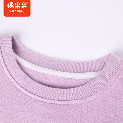 商场同款棉果果冬季浮雕小熊男女童保暖舒适加绒圆领套头卫衣M422180222610 商品图3