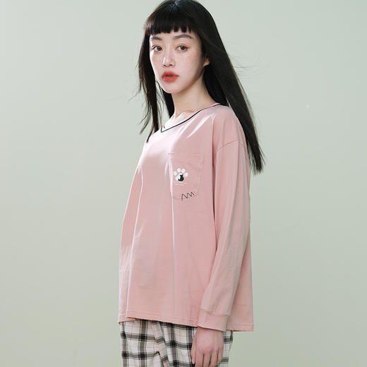 都市丽人睡衣亲情蜜语无尘棉单面家居服长袖类LH22G2 商品图1