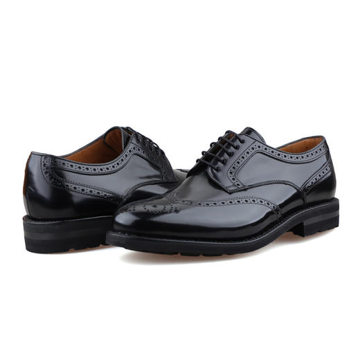 限时特价——西班牙原产男士翼型雕花布洛克德比正装鞋贝多芬 BEETHOVEN-黑色(超轻舒适款) 商品图8