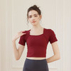 【拼团福利】F202081（双磨面料）梵蒂欧新款瑜伽短袖（含胸垫）3日内发货 商品缩略图0