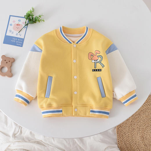 【保暖锁温 萌趣棒球服外套】新款春秋冬季中小童外套童装男女童单排扣长袖短款棒球服运动开衫 商品图5