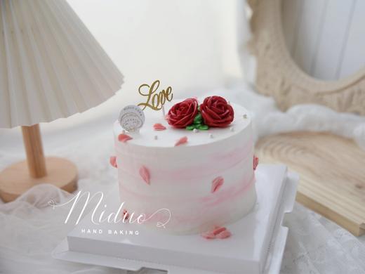 女士款 韩式裱花 红玫瑰 小清新 爱恋 love 蛋糕 商品图2