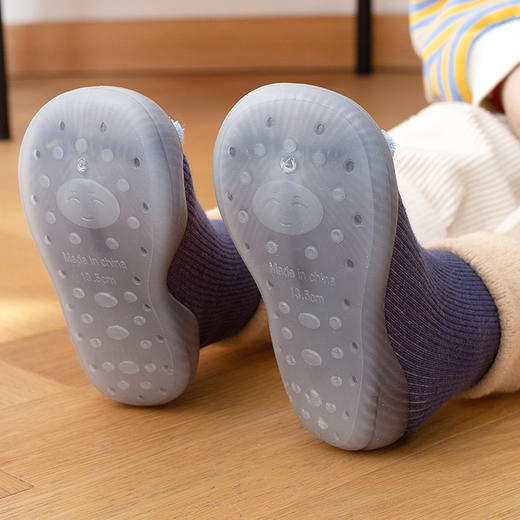 【加绒加厚 保暖防滑 兼顾柔软童趣】秋冬婴儿学步鞋软底加绒地板袜子儿童防掉室内袜子鞋婴儿鞋袜防滑 商品图3