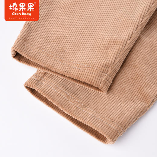 商场同款棉果果冬季男童复古条绒裤时尚百搭加绒抽条针织长裤M412200822724 商品图2