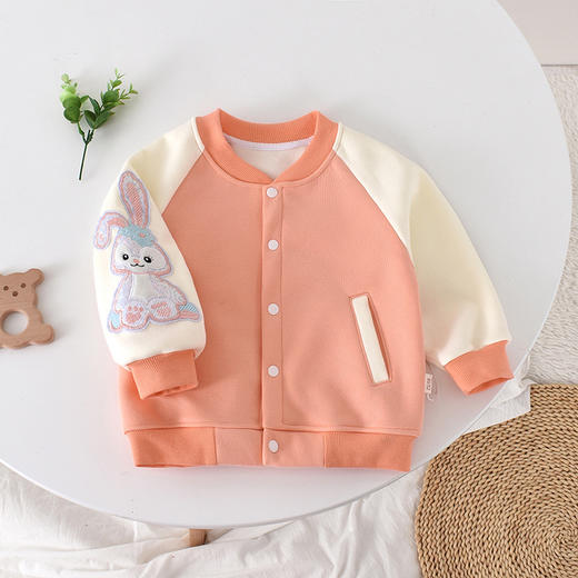 【活力萌趣棒球外套】新款春秋冬季中小童外套童装男女童单排扣长袖短款棒球服运动开衫 商品图6