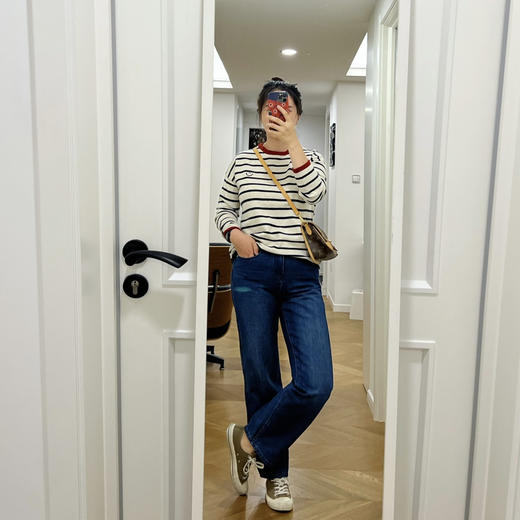 素·然1:1 牛仔蓝显腿直中腰牛仔直筒裤2207【包邮/ 断码清仓bu退换。1月实数】 商品图7