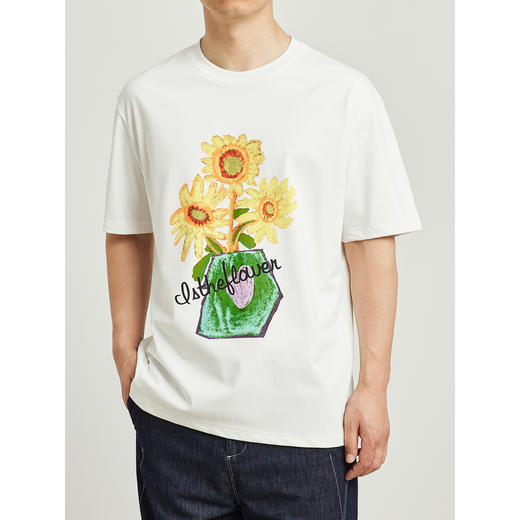 墨麦客男装 甄选棉纤维面料 圆领印花短袖T恤男士休闲体恤打底衫 商品图1