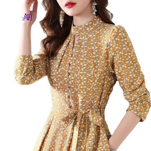 长袖连衣裙，新款气质显瘦别致碎花裙HR-BX6802 商品图4