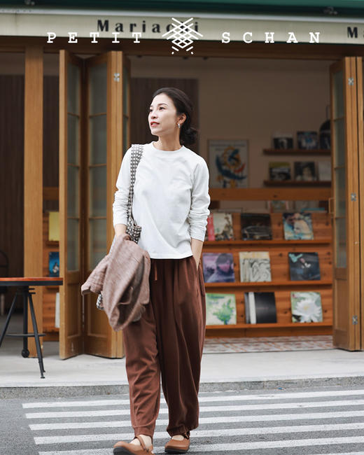 【经典款】PETIT SCHAN小闪 CLO#125 Basic Schan 基础闪 长绒棉基础款圆领长袖T恤 商品图3