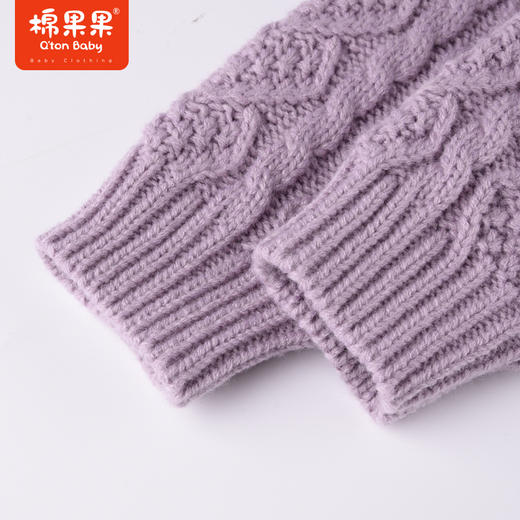 商场同款棉果果冬季女童全棉气质甜美提花圆领棉线开衫舒适柔软亲肤M422161522613 商品图2