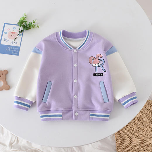 【保暖锁温 萌趣棒球服外套】新款春秋冬季中小童外套童装男女童单排扣长袖短款棒球服运动开衫 商品图6