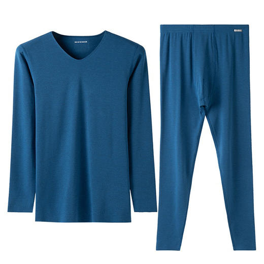 【阿米诺舒肤】SCHIESSER德国舒雅男士62.1%莫代尔粘纤28.6%腈纶+9.3%氨纶290g保暖衣套装65/19266W 商品图2