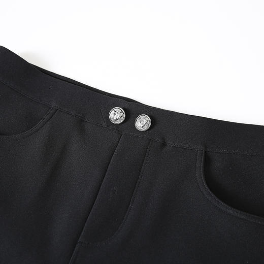 VIMAGE纬漫纪秋冬季新款高腰气质通勤纯色显瘦裤子V1805423 商品图2