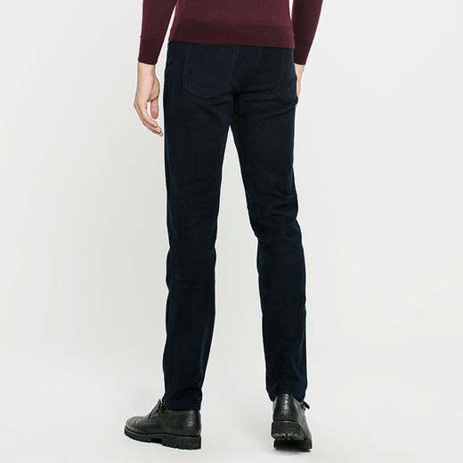 callisto藏青粘纤混纺休闲裤 FOCPW041NA 商品图1