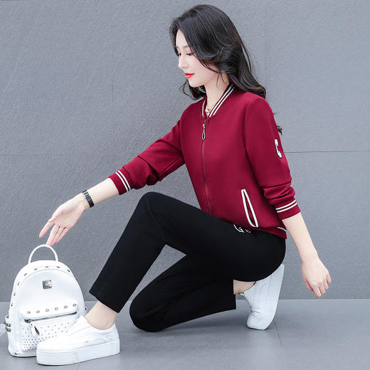 网红大码棒球服运动套装女春秋季2022新款休闲装  TR-FB7510 商品图1