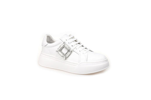 豪麟名鞋奥莱迪嘉女装牛皮革时尚休闲鞋DJSKA22WX016白色  原价1660元 商品图0