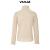 VIMAGE纬漫纪冬季新款100%山羊绒高领套头纯色修身针织衫V1801416 商品缩略图1