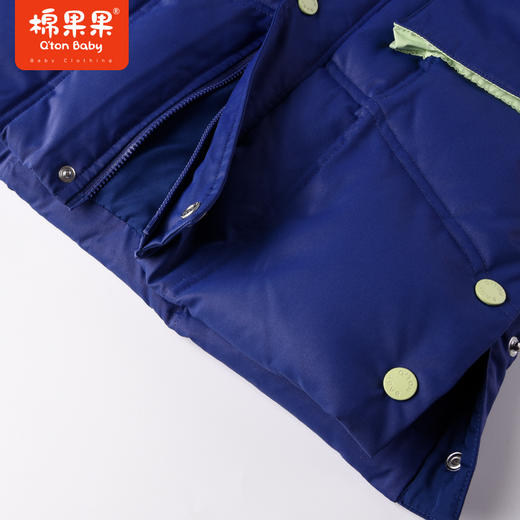 商场同款棉果果冬季冬季男童保暖连帽出门抗冻神器超长款羽绒服M412102922705 商品图1