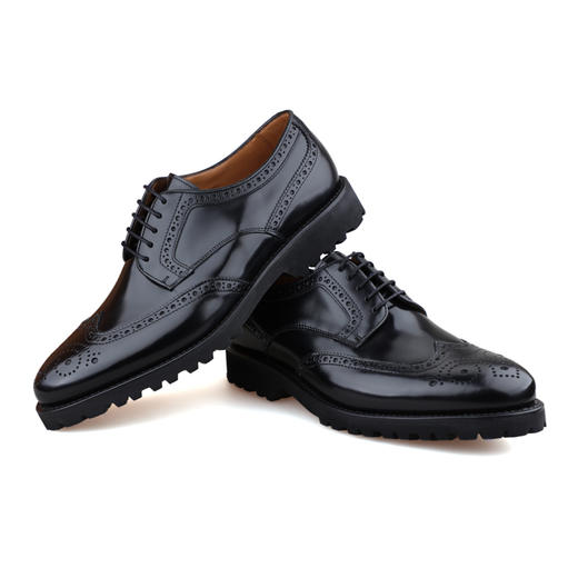 限时特价——西班牙原产男士翼型雕花布洛克德比正装鞋贝多芬 BEETHOVEN II-黑色(超轻舒适款) 商品图7