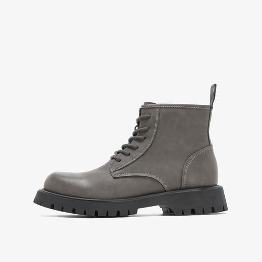西遇短马丁靴男冬季新款厚底增高灰色ins英伦风工装短靴子22025654 商品图2