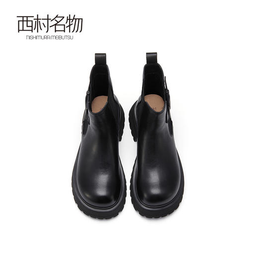 西村名物厚底英伦增高2022年秋冬季新款烟筒切尔西短靴单靴44031 商品图2