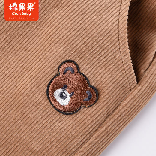 商场同款棉果果冬季男童复古条绒裤时尚百搭加绒抽条针织长裤M412200822724 商品图3