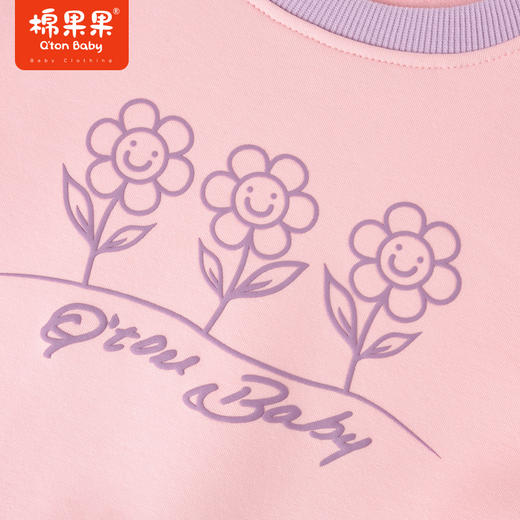 商场同款棉果果冬季女童保暖舒适柔软亲肤甜美加绒圆领套头卫衣M422180422611 商品图2