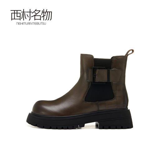 西村名物厚底英伦增高2022年秋冬季新款烟筒切尔西短靴单靴44031 商品图1