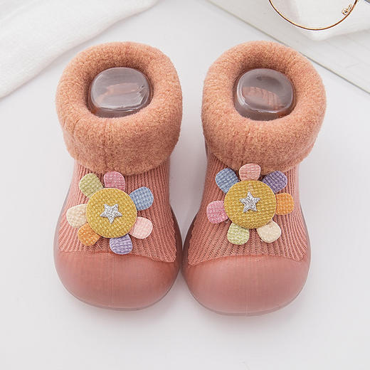 【加绒加厚 保暖防滑 兼顾柔软童趣】秋冬婴儿学步鞋软底加绒地板袜子儿童防掉室内袜子鞋婴儿鞋袜防滑 商品图5