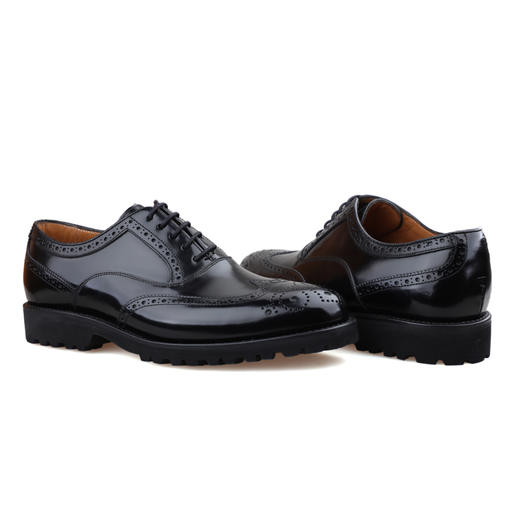 断码特价43码&46码——西班牙原产男士翼型雕花布洛克牛津正装鞋莫扎特 MOZART II-黑色(超轻舒适款) 商品图8