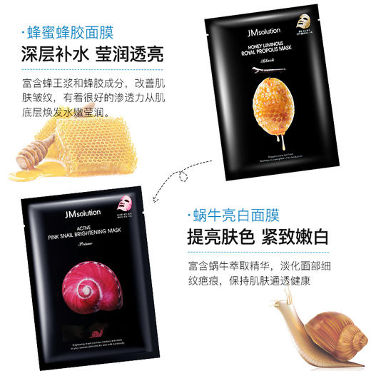【3盒装】JMsolution肌司研  补水保湿滋润修护面膜 10片/盒 商品图5