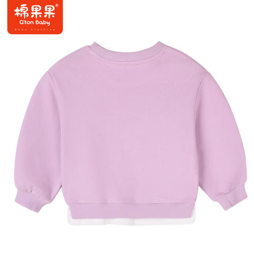 商场同款棉果果冬季浮雕小熊男女童保暖舒适加绒圆领套头卫衣M422180222610 商品图1