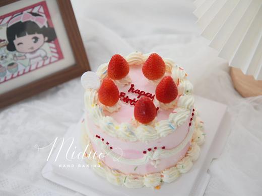 女士款 可爱俏皮 复古花边 草莓 裱花蛋糕 商品图2