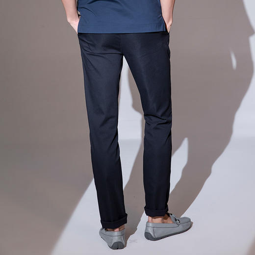 callisto藏青聚酯纤维混纺休闲裤 SOCPW012NA 商品图2