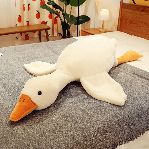 【爆款】优赫 可爱大白鹅玩偶毛绒玩具抱枕夹腿睡枕 商品图2