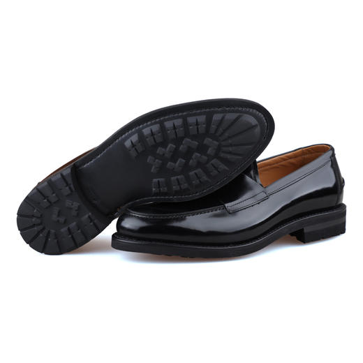 断码特价40码&44码——西班牙原产手工制作高品质男士乐福鞋丘吉尔CHURCHILL黑色（超轻舒适款） 商品图4