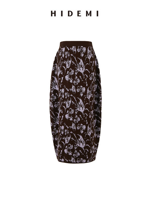 HIDEMI 美利奴羊毛主题花卉系列高领极简三件套 高领马夹/半身裙/围巾 商品图8