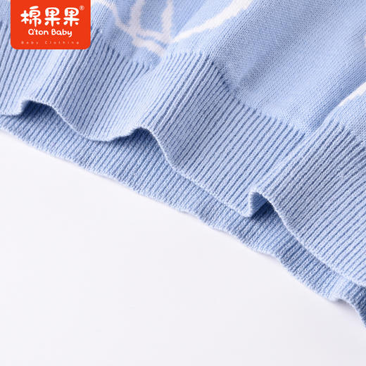 商场同款棉果果冬季男童小熊童趣小清新提花圆领套头棉线衫M412160222719 商品图3