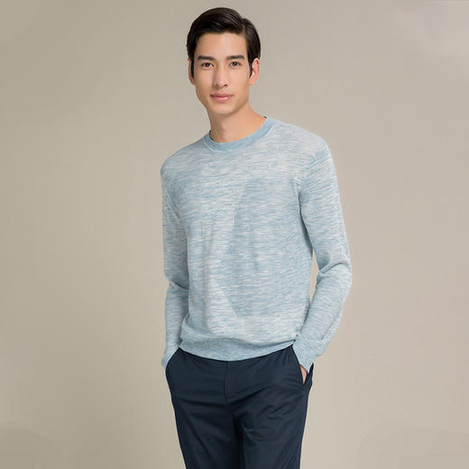 callisto蓝色粘纤混纺针织衫 SOKNW002BL 商品图1