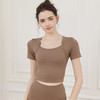 【拼团福利】F202081（云感面料）梵蒂欧新款瑜伽短袖（含胸垫）3日内发货 商品缩略图3
