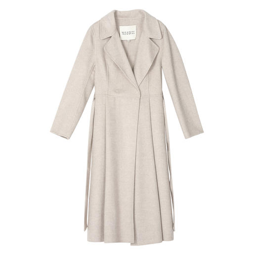 【高端系列】谜底2022秋款西装领双排扣宽松呢子大衣女223GD1195 商品图3